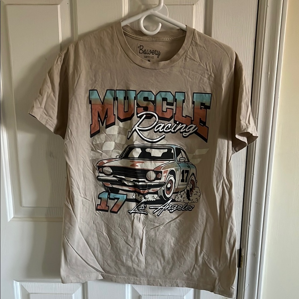 Tan Muscle Racing Men's Shirt